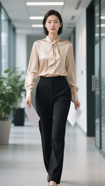 领结衬衫职场范