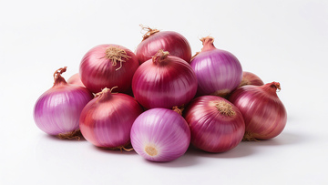 一堆紫皮洋葱紫洋葱