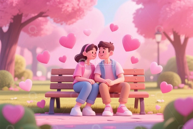 高清大图下载【趣麦麦图】情人节情侣人物26