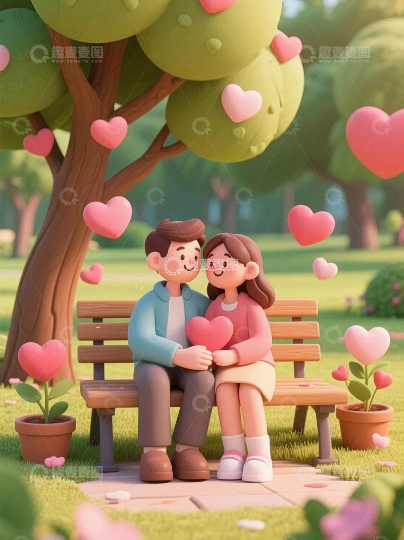 高清大图下载【趣麦麦图】情人节情侣人物33