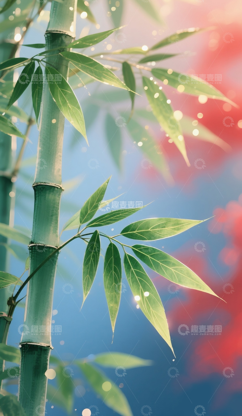 高清大图下载【趣麦麦图】中式竹子背景1