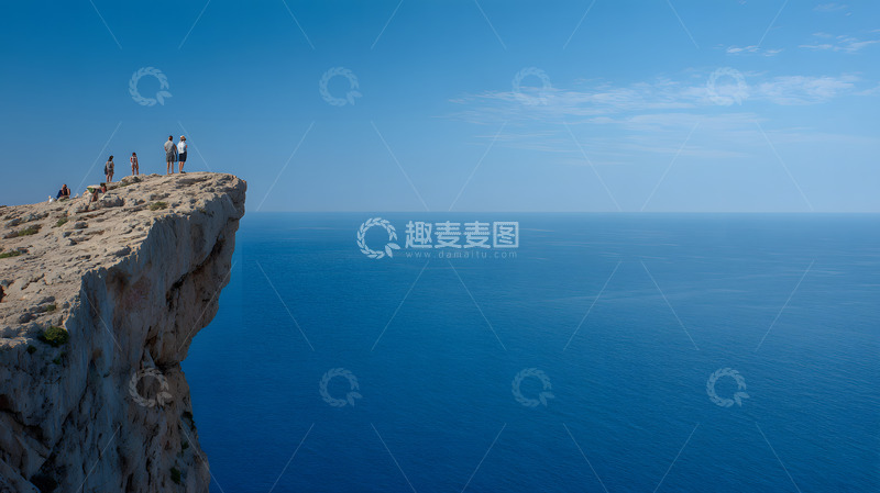 高清大图下载【趣麦麦图】山崖大海国外旅游景点1