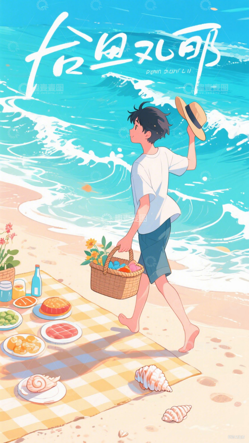 高清大图下载【趣麦麦图】夏季海边的惬意时光12