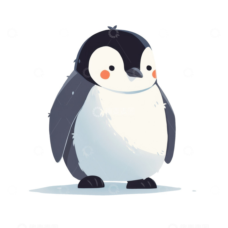 高清大图下载【趣麦麦图】卡通简约一只企鹅1