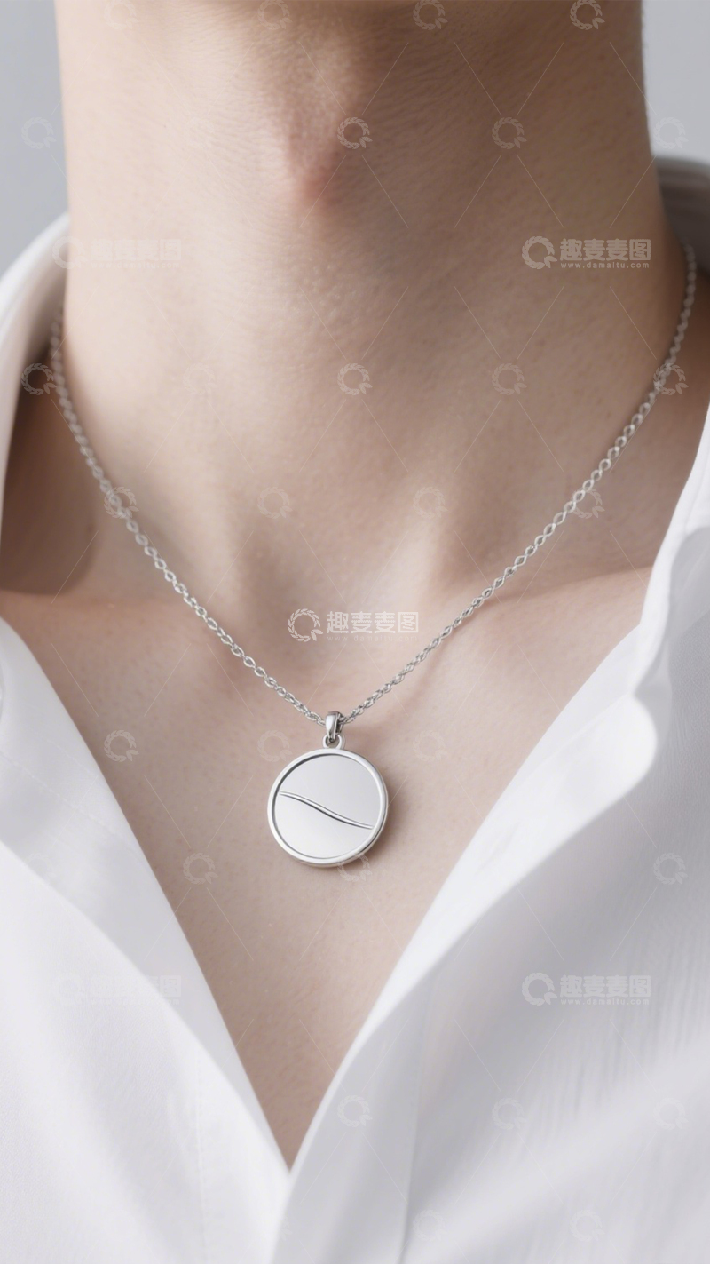 高清大图下载【趣麦麦图】圆牌项链简约搭2