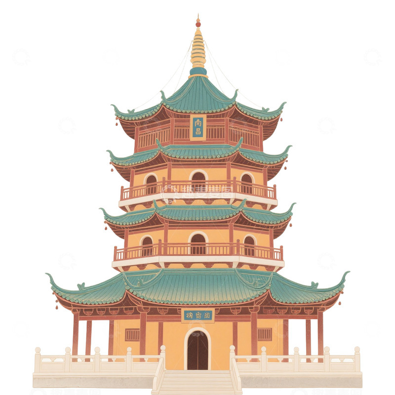 高清大图下载【趣麦麦图】中国地标塔免抠元素