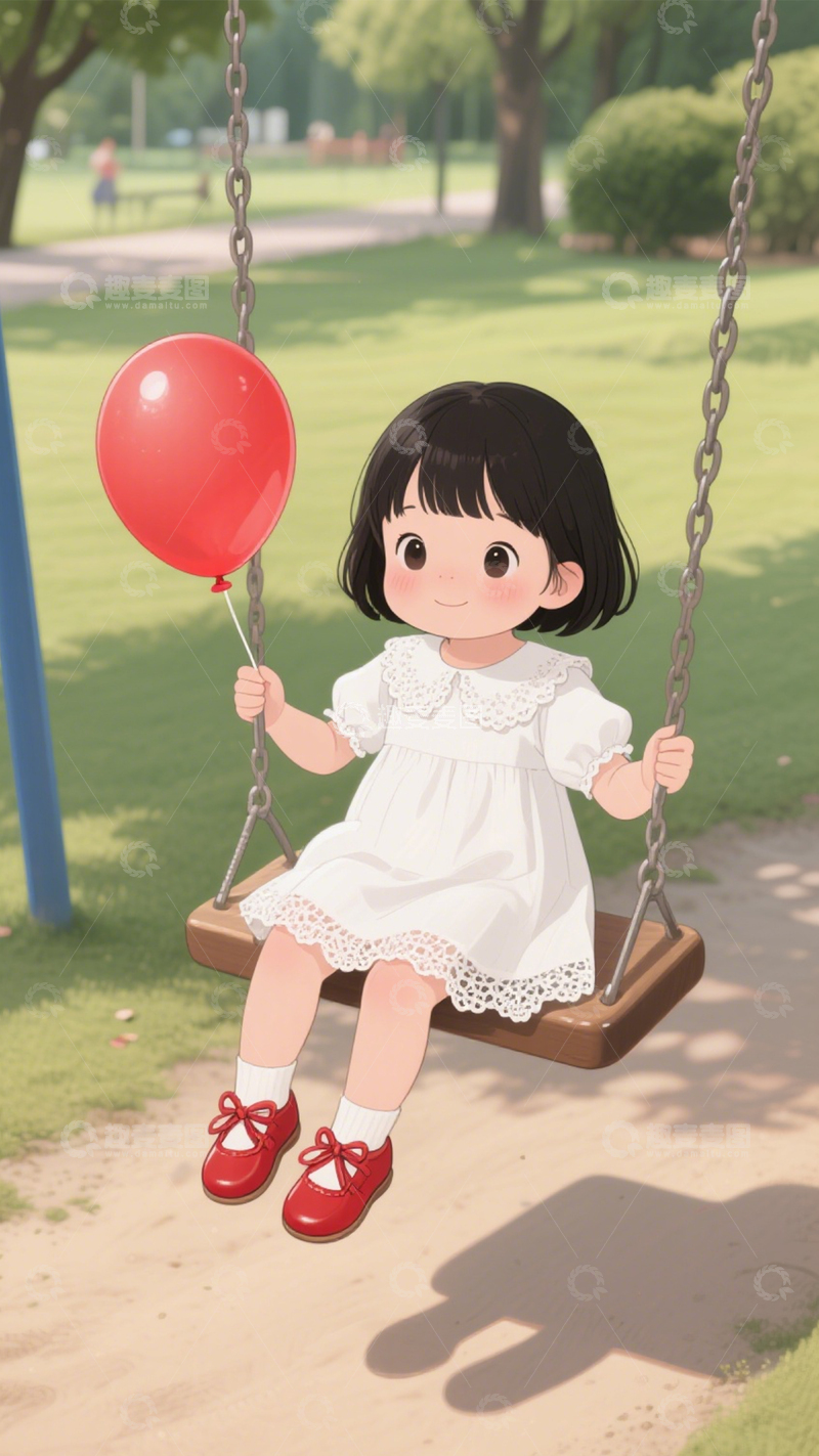 高清大图下载【趣麦麦图】白裙童真可爱风2