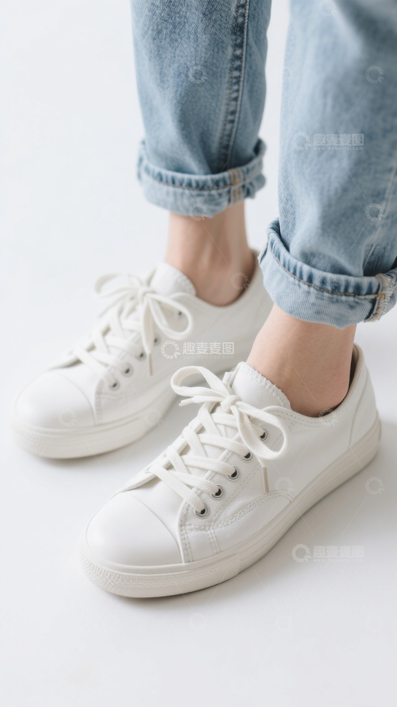 高清大图下载【趣麦麦图】白帆布鞋简约风2