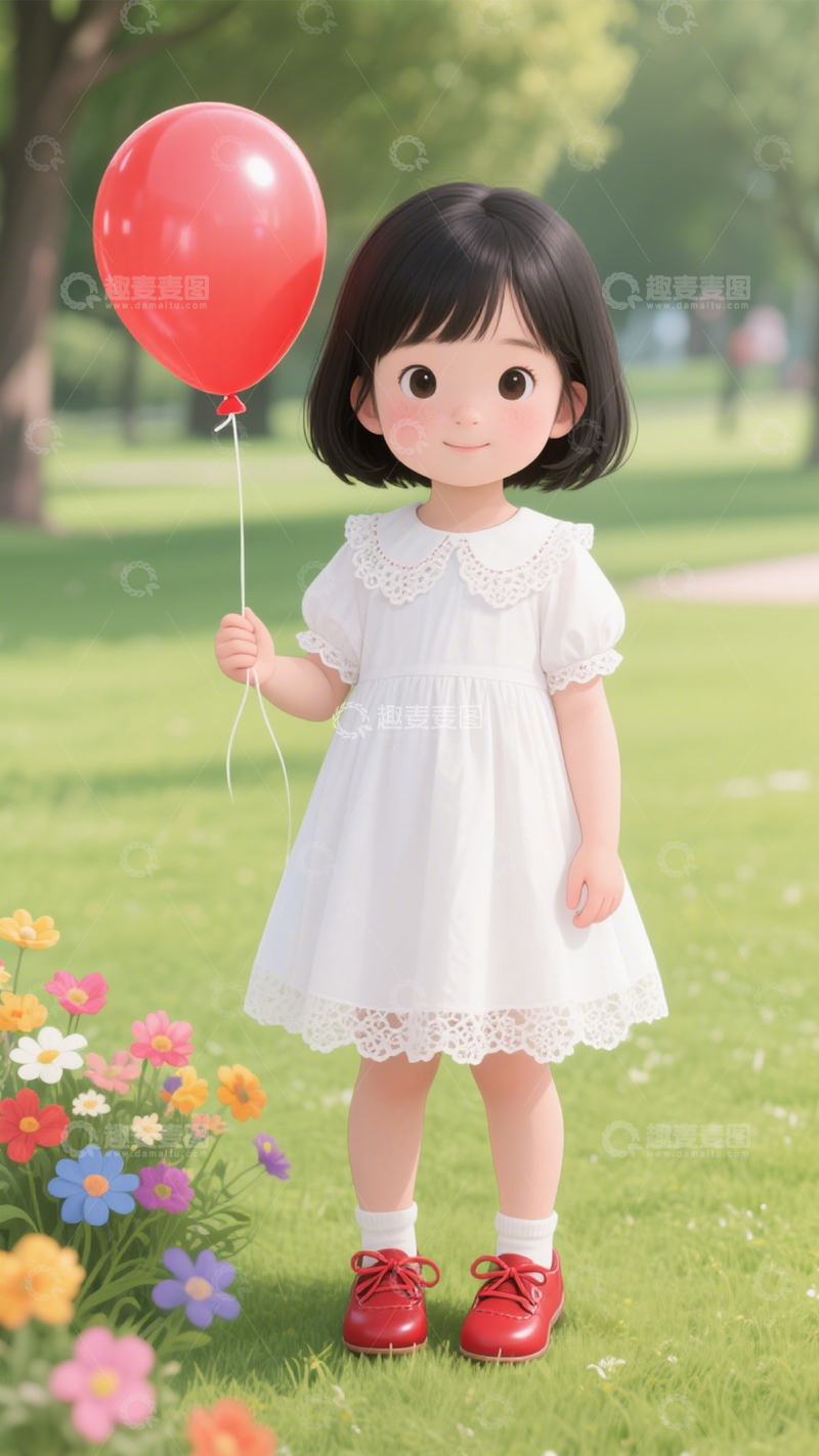 高清大图下载【趣麦麦图】白裙童真可爱风3