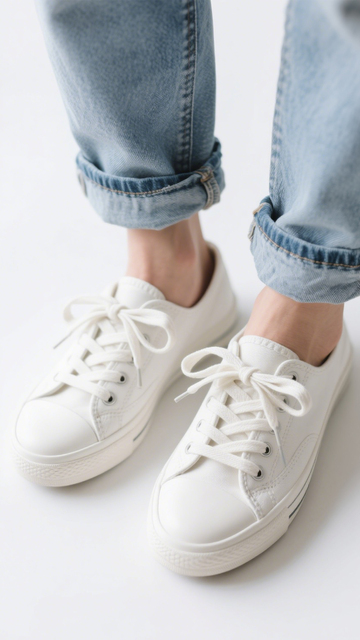 白帆布鞋简约风3