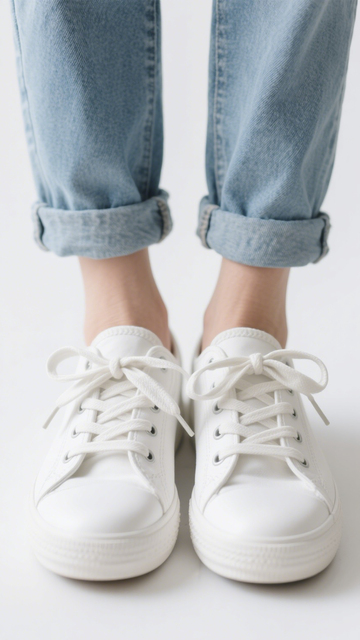 白帆布鞋简约风1