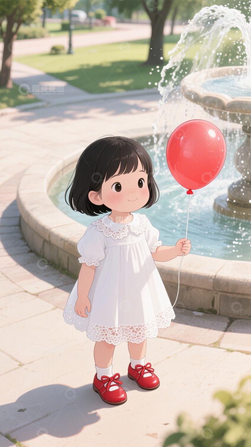 高清大图下载【趣麦麦图】白裙童真可爱风