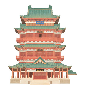 南昌地标滕王阁免抠元素