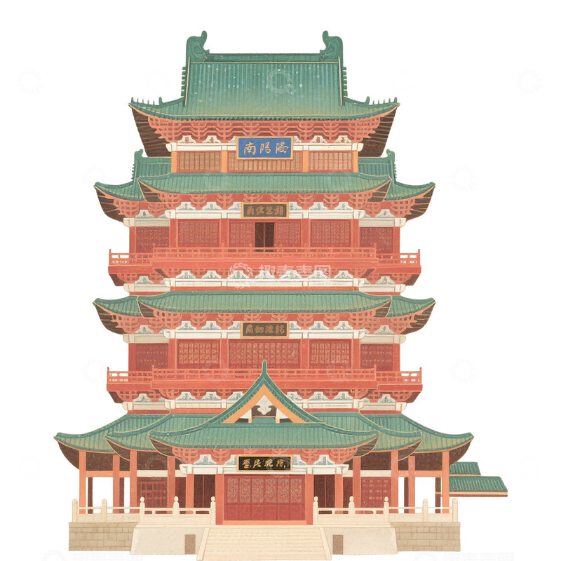 高清大图下载【趣麦麦图】南昌地标滕王阁免抠元素