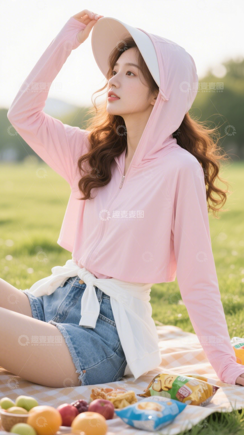 高清大图下载【趣麦麦图】粉上衣牛仔风2