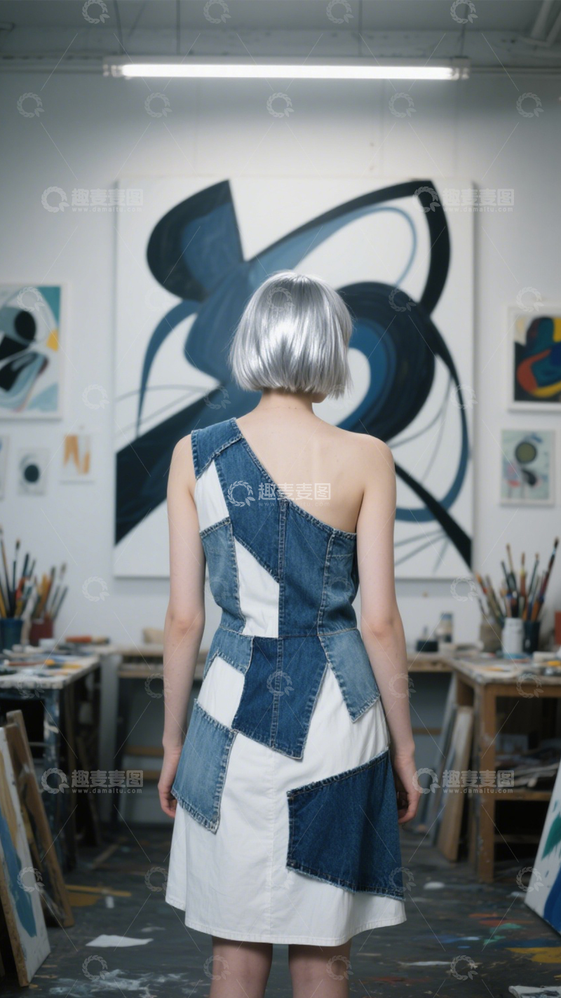 高清大图下载【趣麦麦图】牛仔裙潮流感2