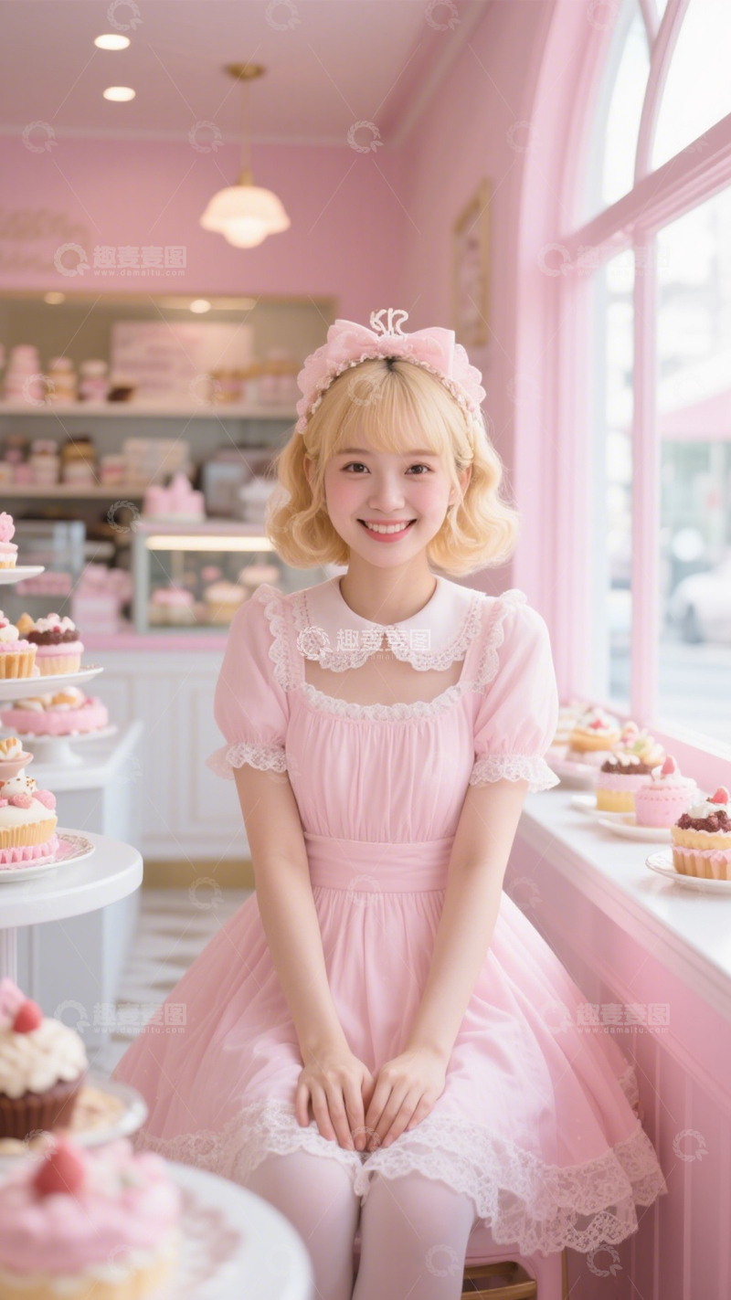 高清大图下载【趣麦麦图】粉Lolita甜美风3