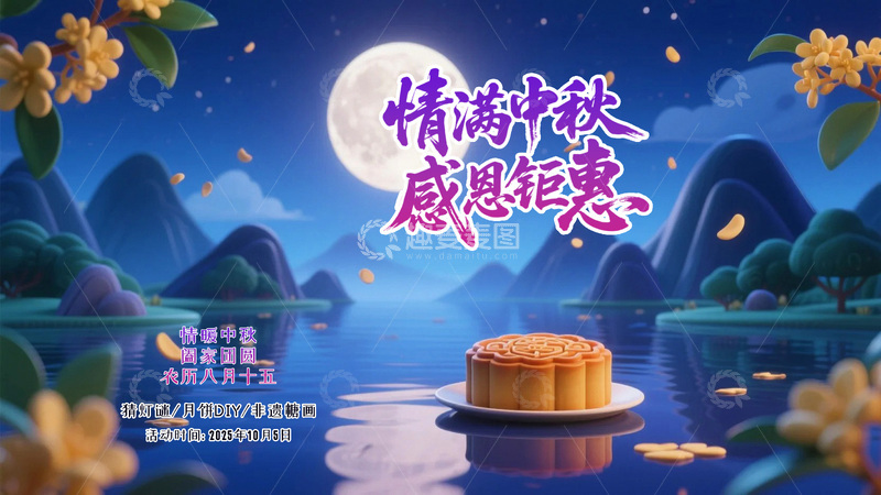 源文件下载【趣麦麦图】中秋节节日背景51