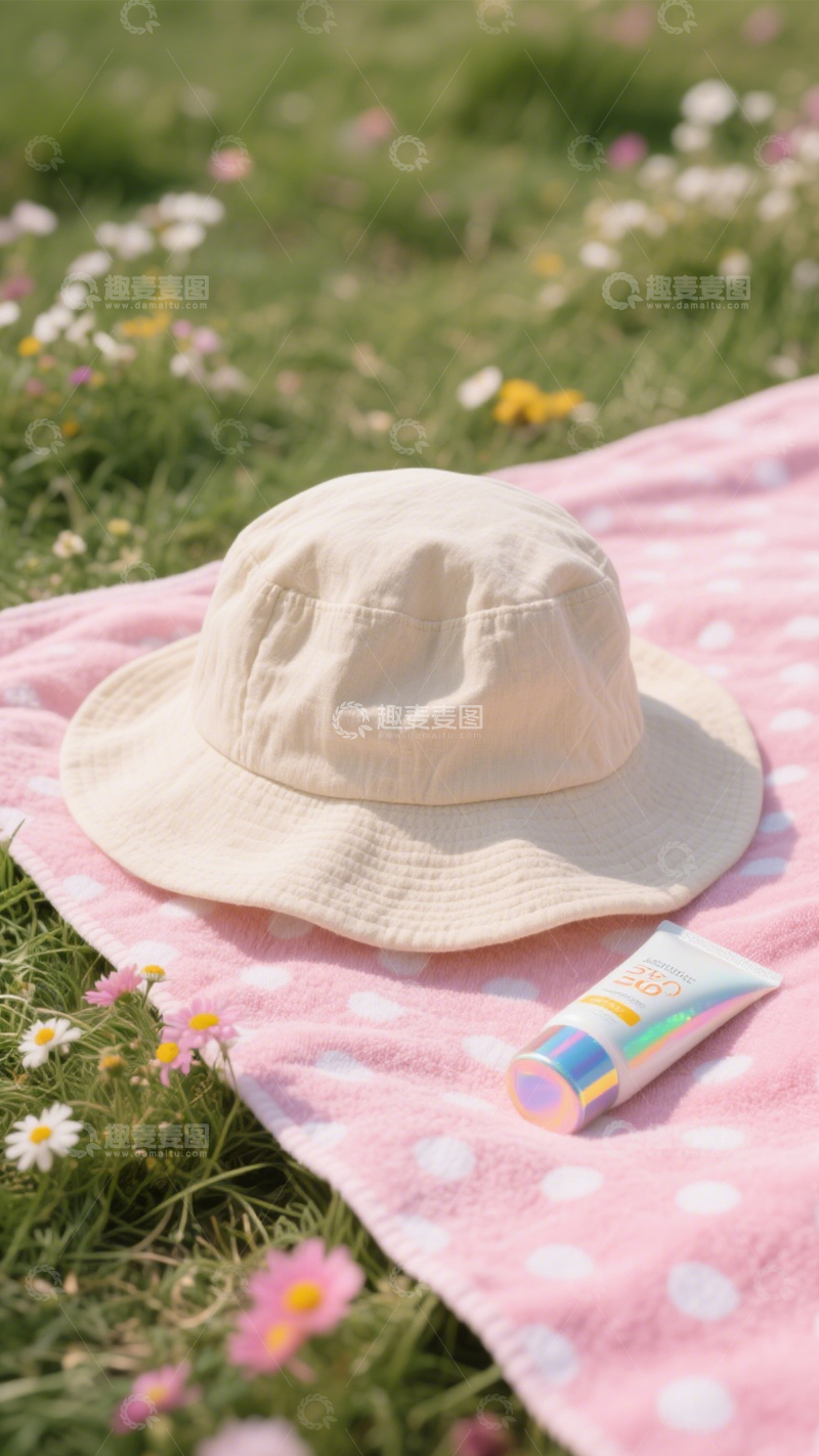 高清大图下载【趣麦麦图】渔夫帽度假风1