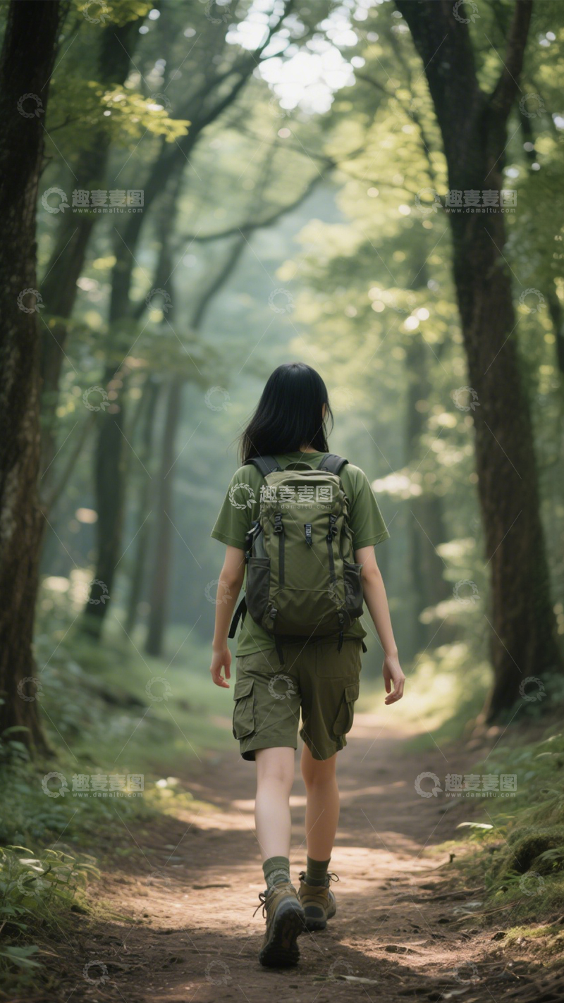 高清大图下载【趣麦麦图】户外绿装徒步风2