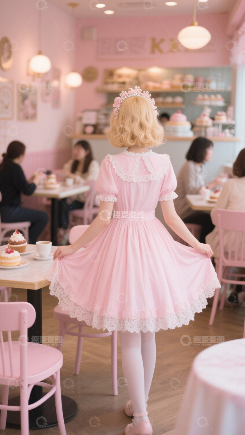 高清大图下载【趣麦麦图】粉Lolita甜美风