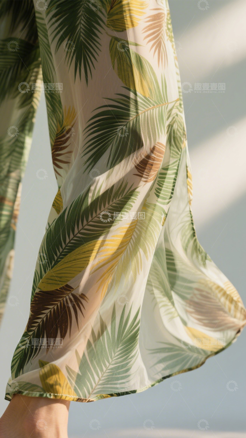 高清大图下载【趣麦麦图】度假风透纱裤2