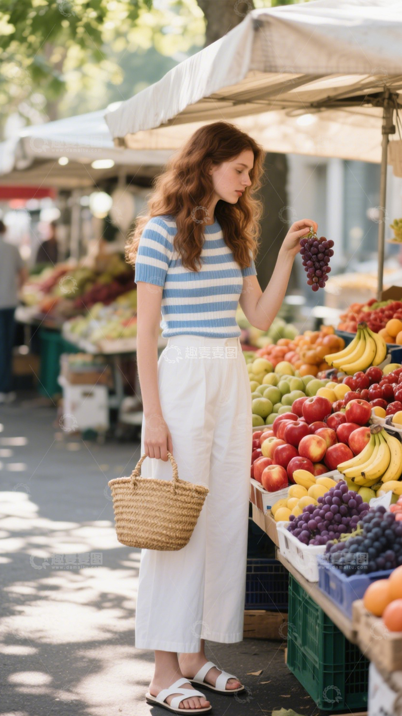 高清大图下载【趣麦麦图】集市休闲风穿搭1