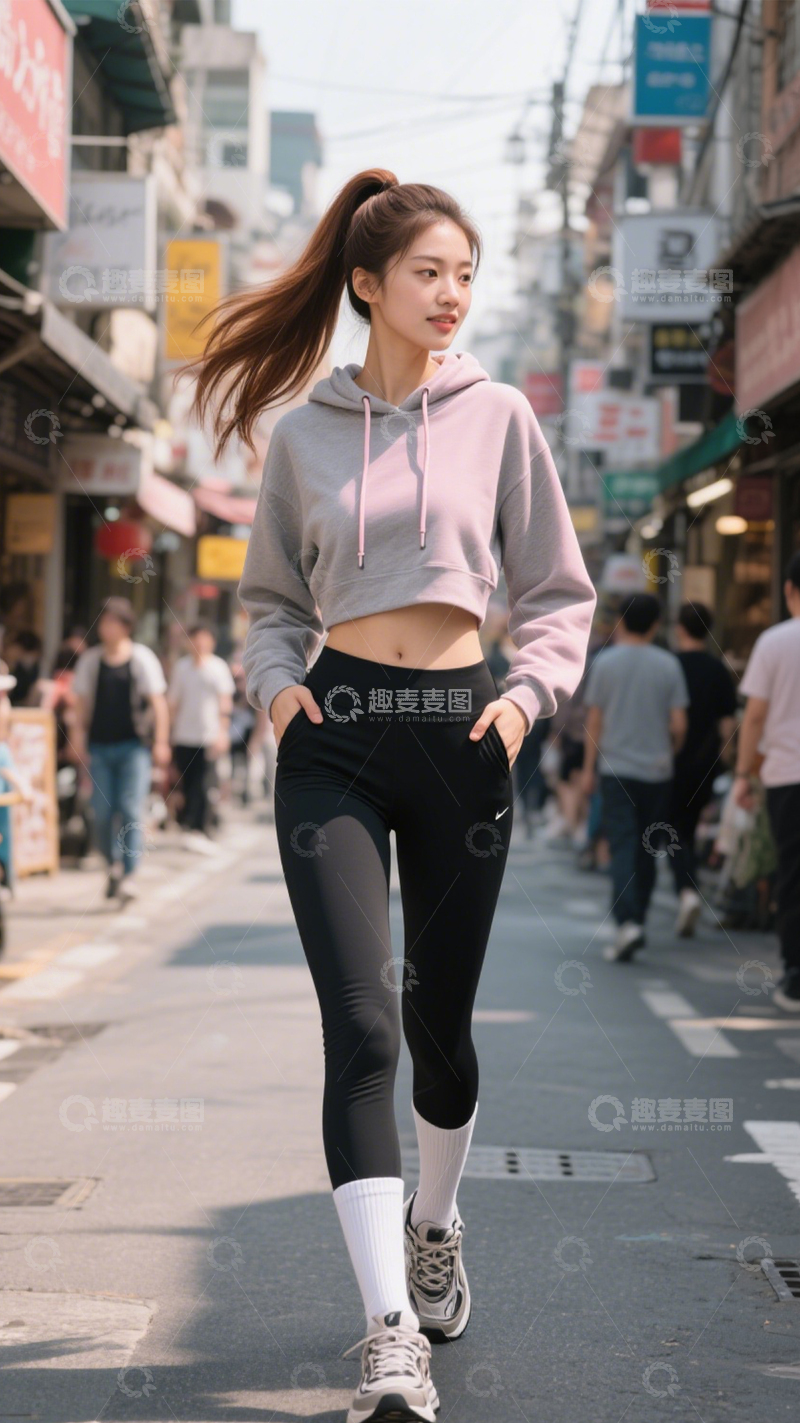 高清大图下载【趣麦麦图】街头运动风穿搭