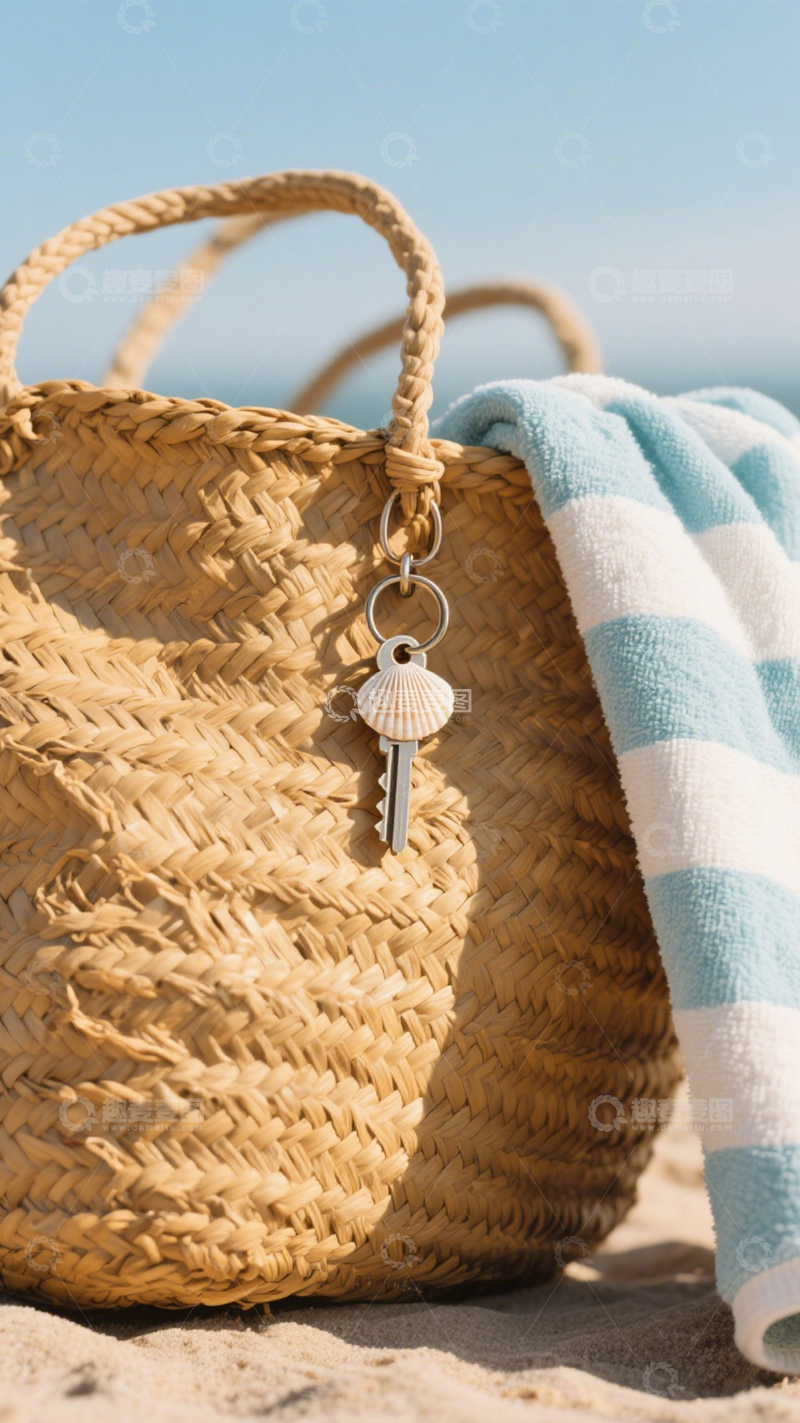高清大图下载【趣麦麦图】草编包的度假风2