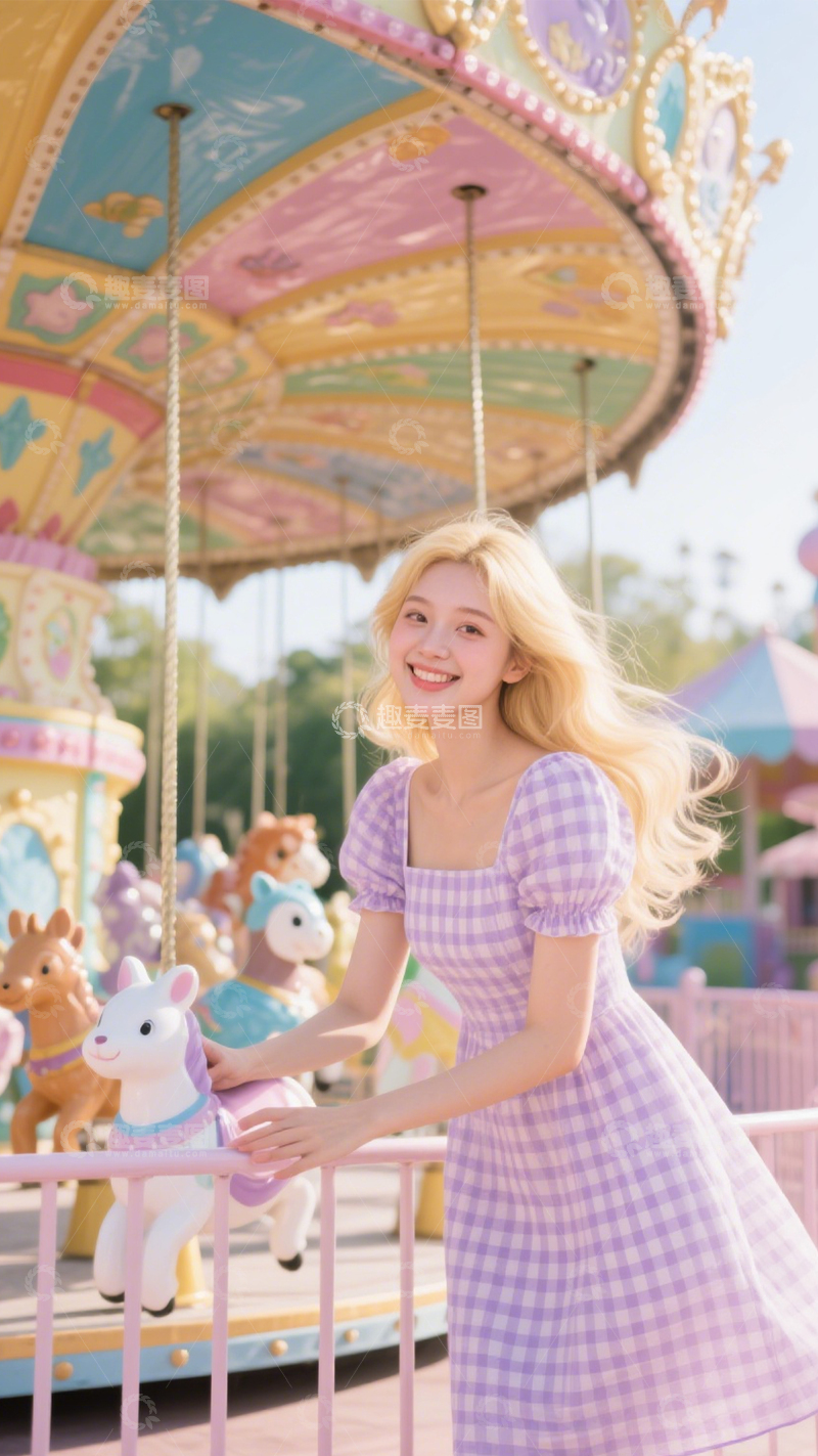 高清大图下载【趣麦麦图】游乐园甜美风1