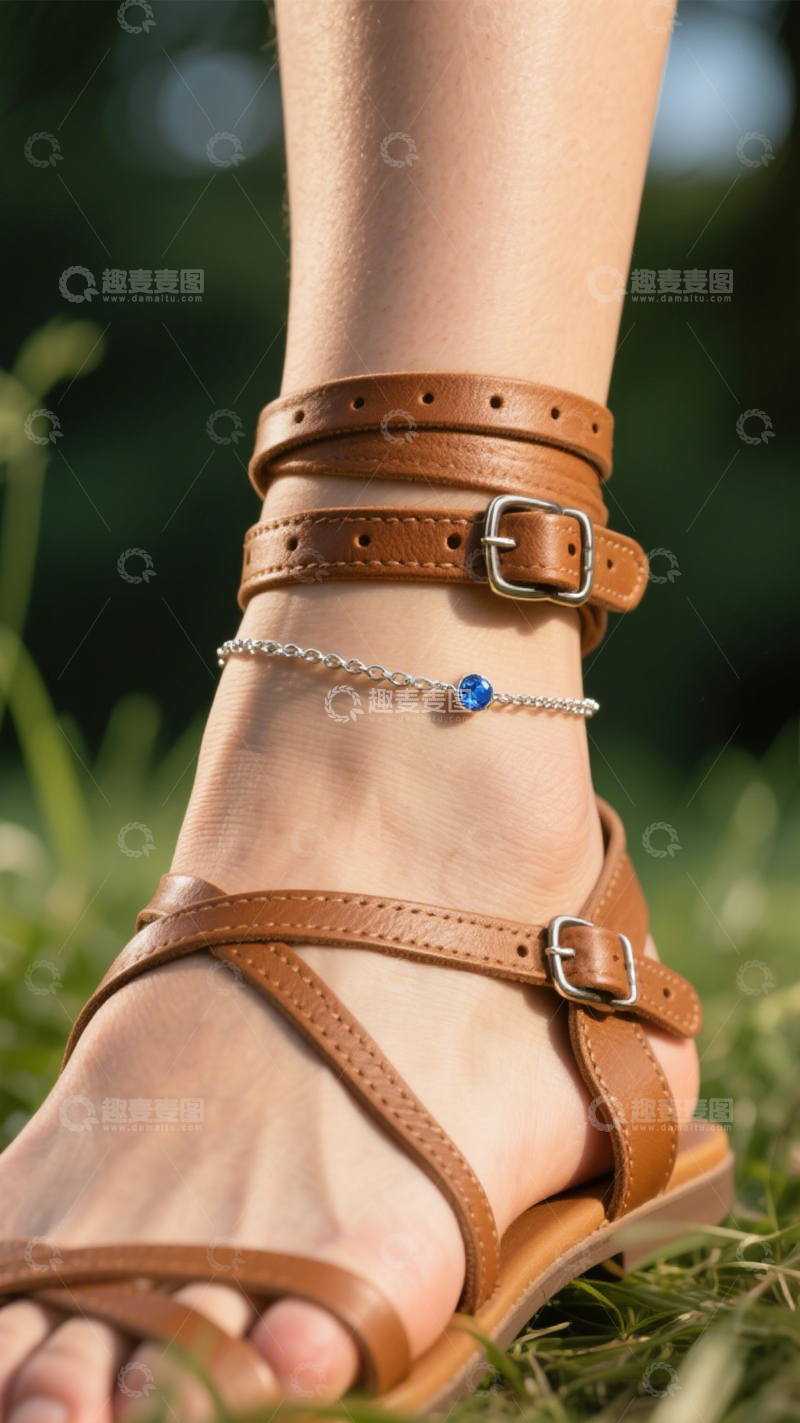 高清大图下载【趣麦麦图】复古绑带凉鞋风2