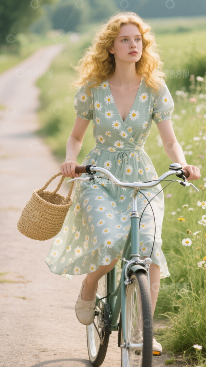 高清大图下载【趣麦麦图】田园骑行裙装风3