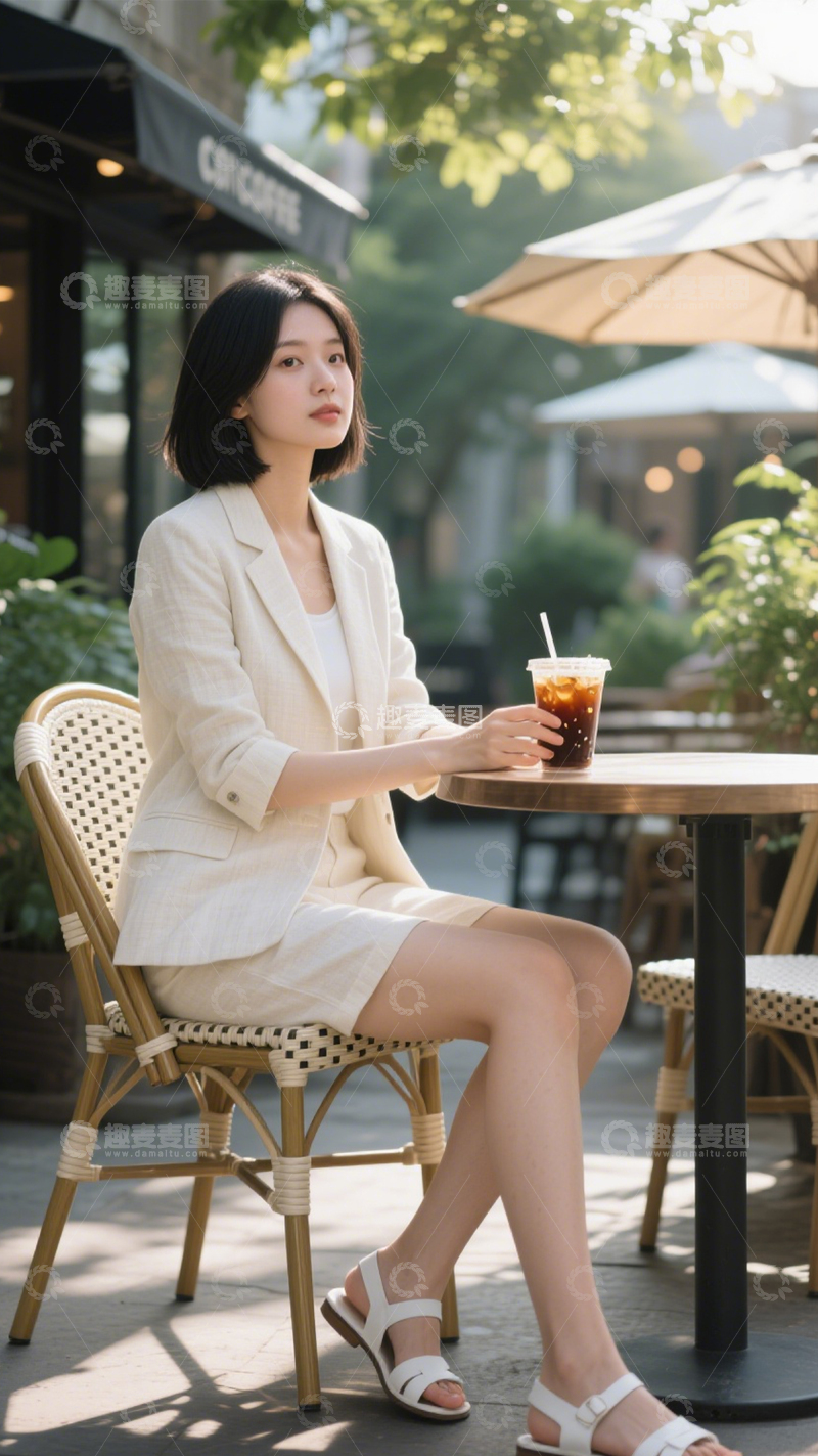 高清大图下载【趣麦麦图】户外咖啡干练风
