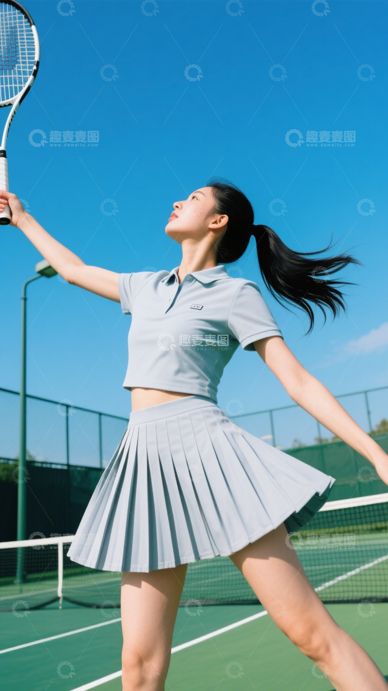 高清大图下载【趣麦麦图】网球场活力风穿搭3