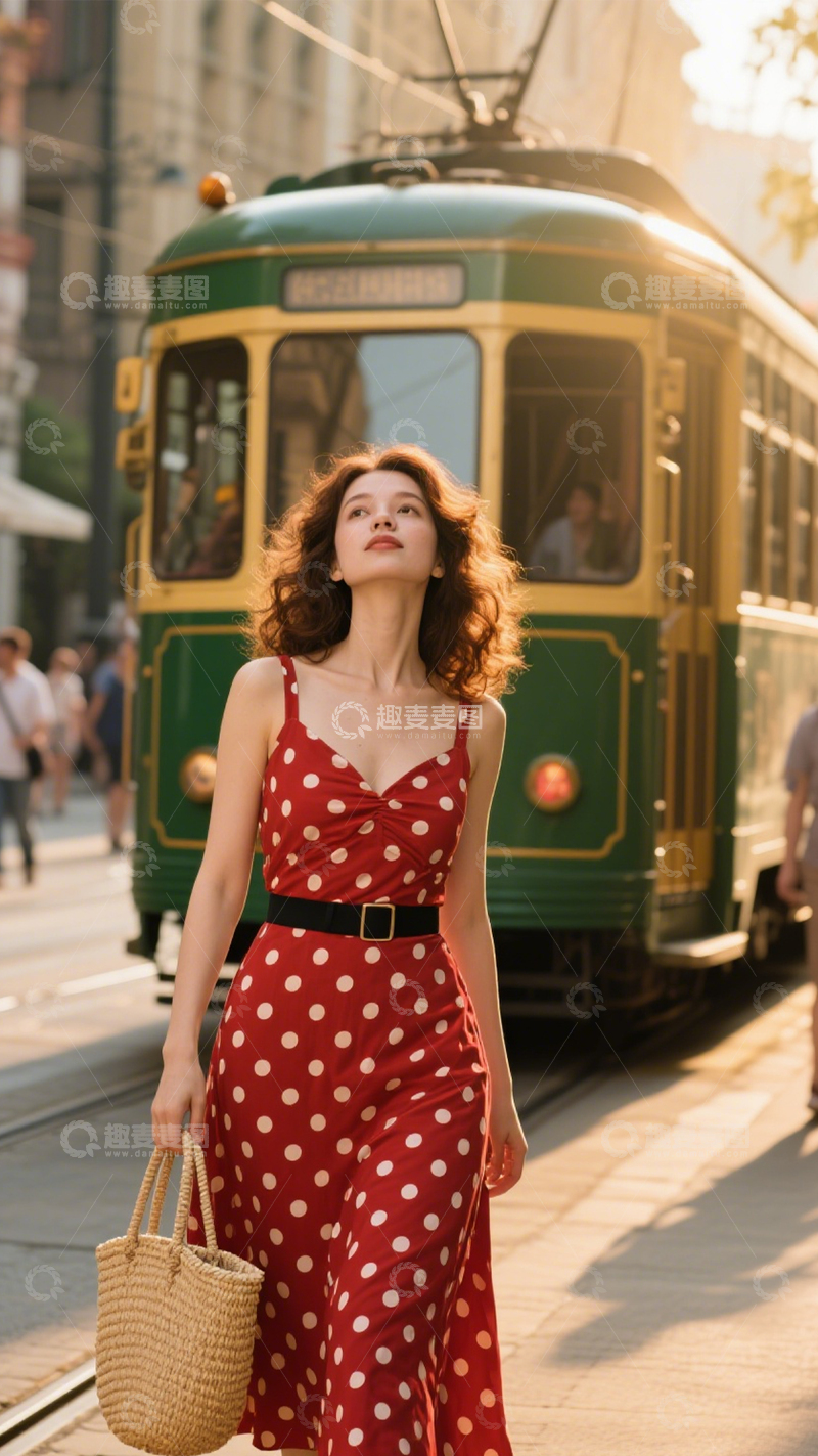 高清大图下载【趣麦麦图】电车复古优雅风