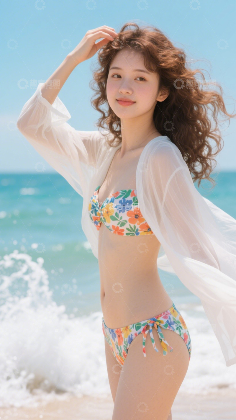 高清大图下载【趣麦麦图】海滩度假风穿搭1