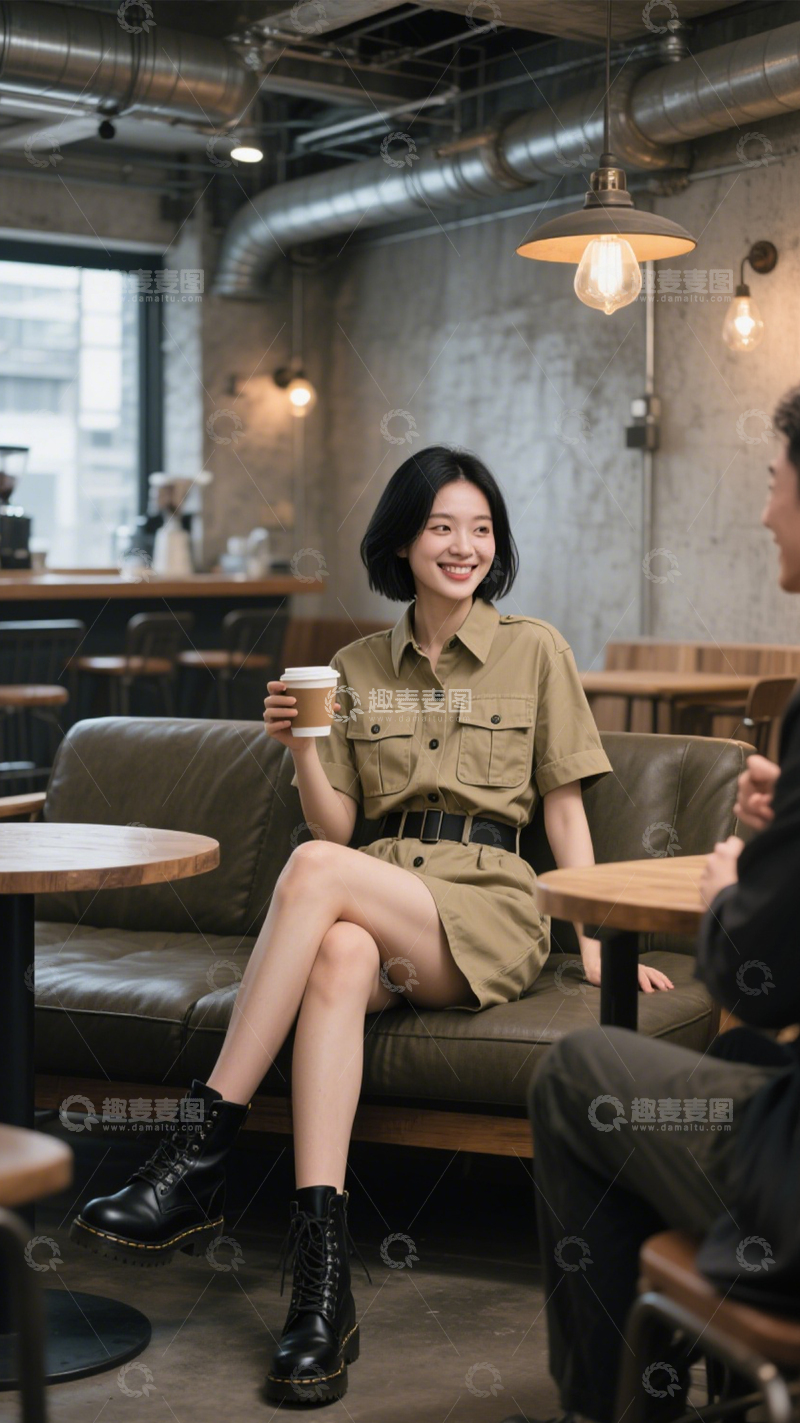 高清大图下载【趣麦麦图】咖啡馆休闲风穿搭2