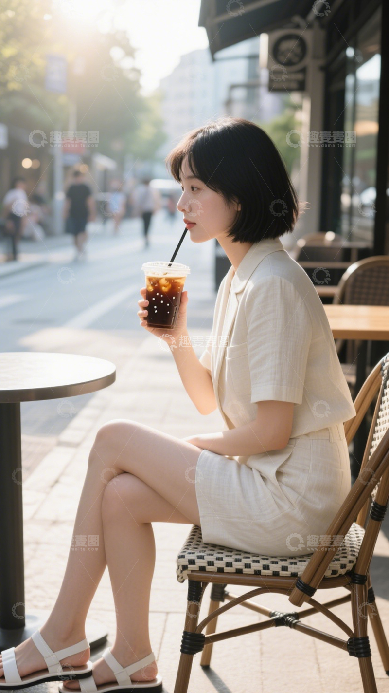 高清大图下载【趣麦麦图】户外咖啡干练风3