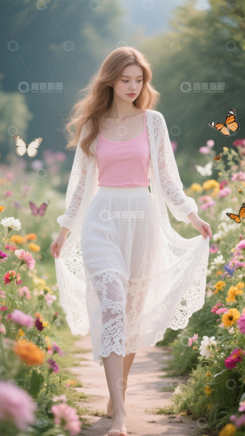 高清大图下载【趣麦麦图】花田森系风穿搭2