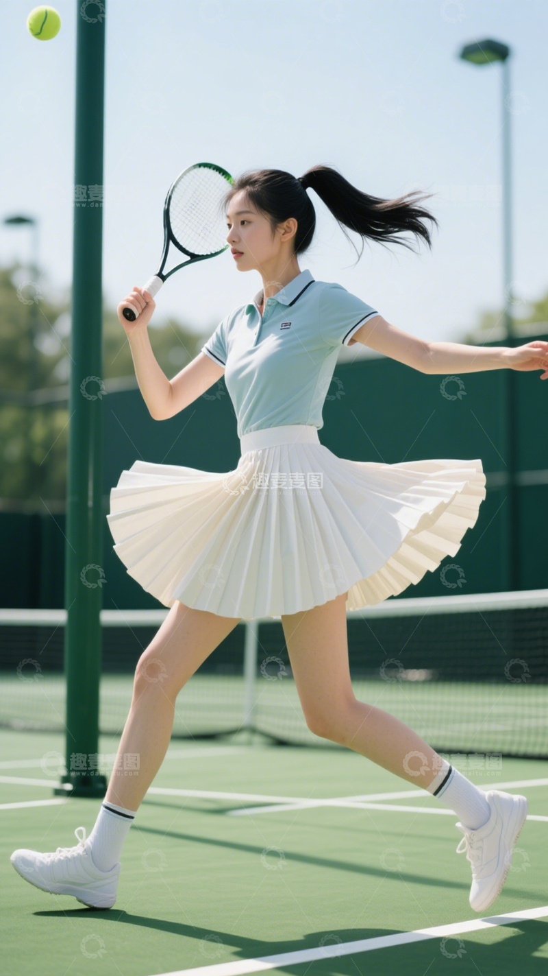 高清大图下载【趣麦麦图】-网球场活力风穿搭2