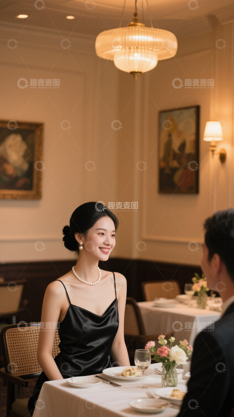 高清大图下载【趣麦麦图】餐厅优雅风穿搭