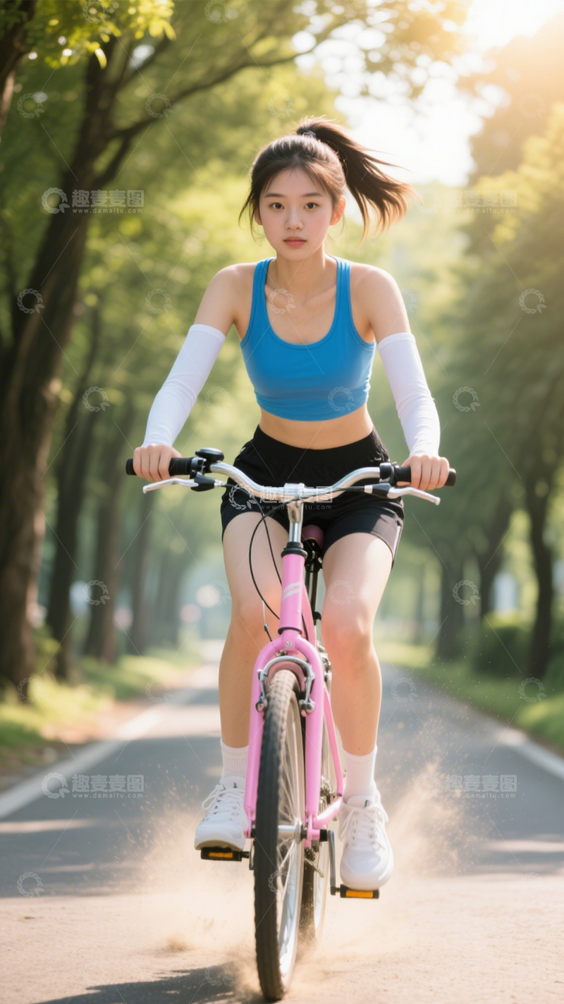 高清大图下载【趣麦麦图】户外骑行活力风1