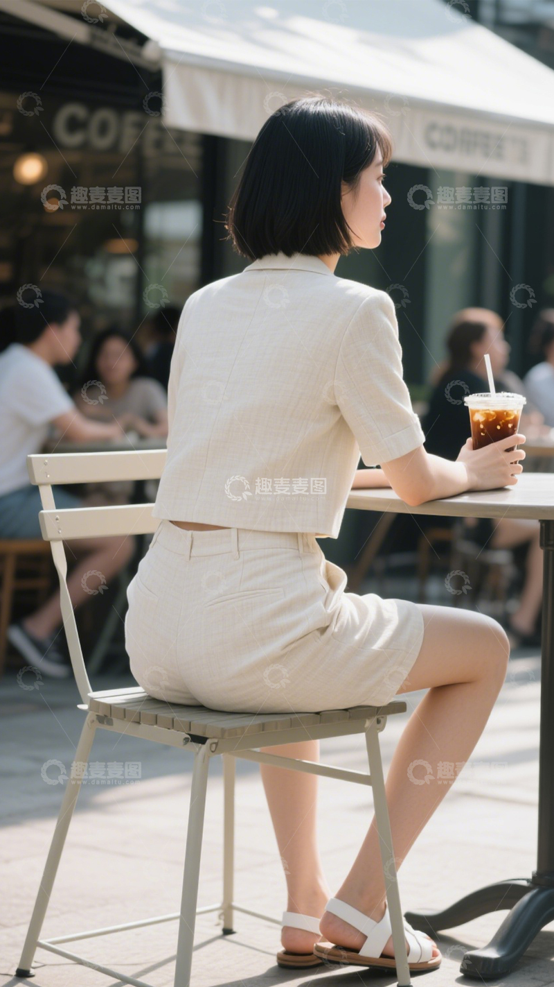 高清大图下载【趣麦麦图】户外咖啡干练风1