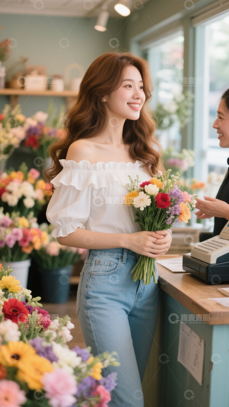 高清大图下载【趣麦麦图】花店浪漫风穿搭2