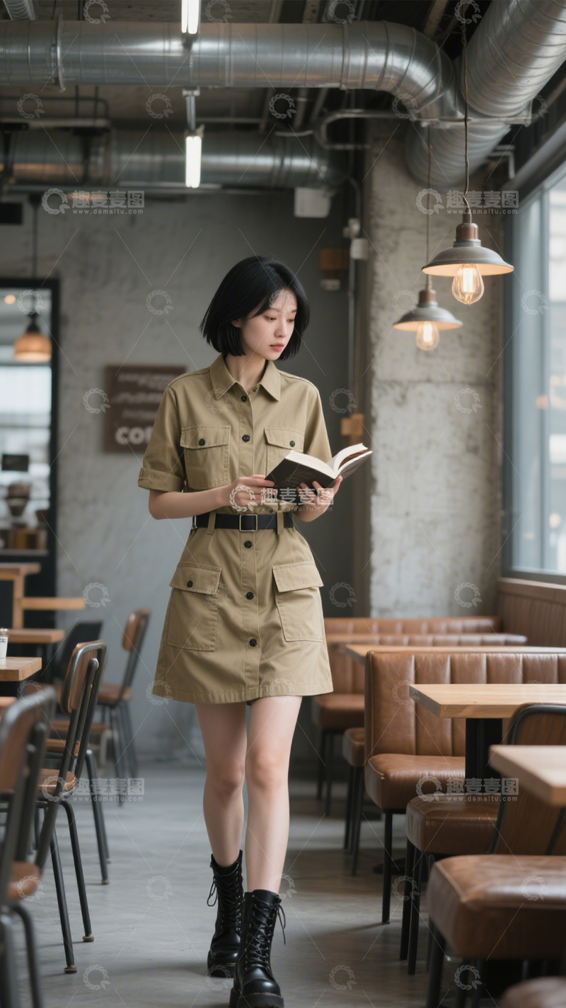 高清大图下载【趣麦麦图】咖啡馆休闲风穿搭3