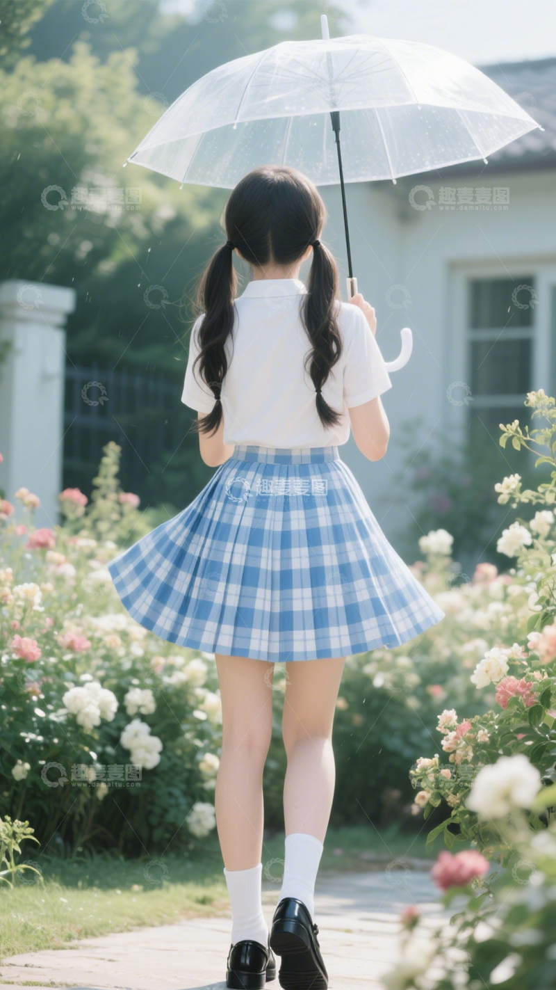 高清大图下载【趣麦麦图】校园清新JK风