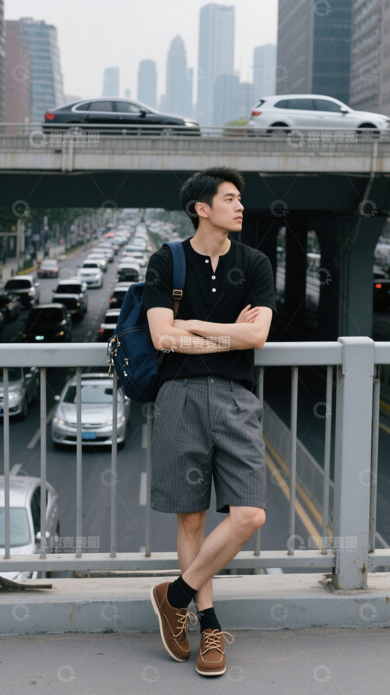 高清大图下载【趣麦麦图】城市简约休闲装1