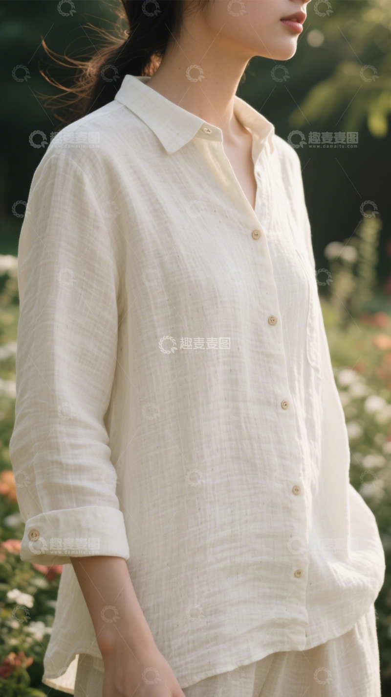 高清大图下载【趣麦麦图】日常舒适棉质衬衫1