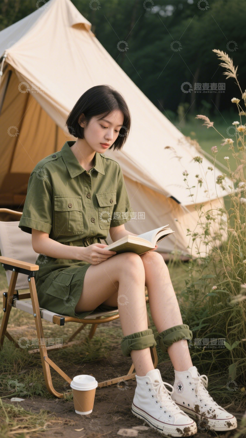 高清大图下载【趣麦麦图】户外休闲工装裤2