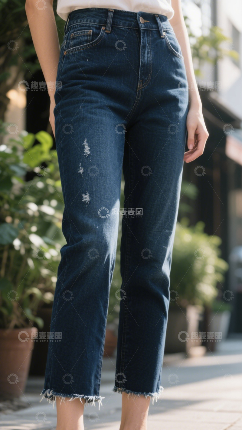 高清大图下载【趣麦麦图】复古街头破洞裤3